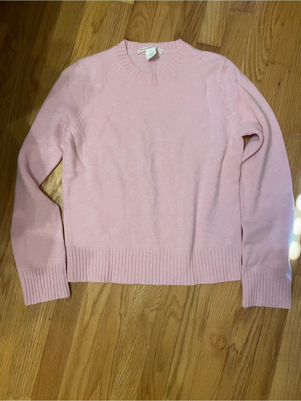 J. Crew Women's Cashmere Crewneck Sweater in Pale Pink *read description